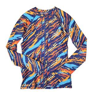 Womens Axesea Camo Multi Color Rash Gaurd Top Size 4